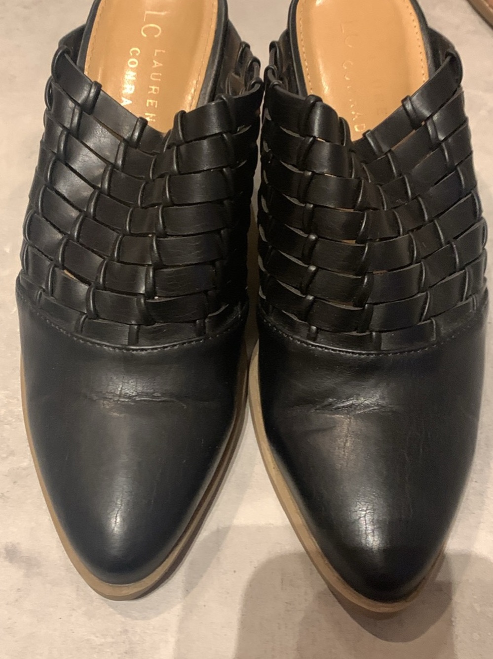 Kohl's Black Woven Leather Slip-On Loafers for Men